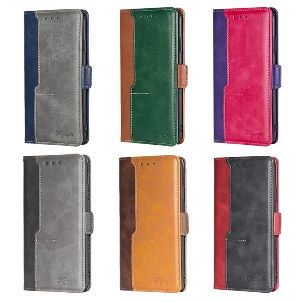 HsinchuTien Magnetic Clasp Red Flip Leather TPU Silicone Retro Cover With Stand Wallet Case With Card Slots For Ulefone Armor 34 Pro 6.95 Inch