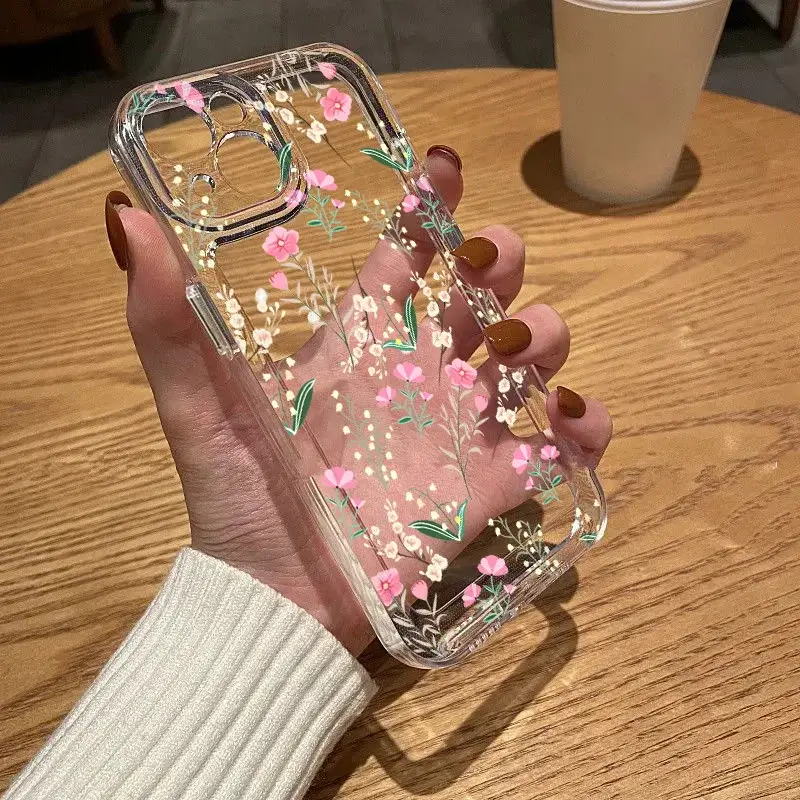 Coque IPhone 13/13 Pro/Mini/Max - TPU Silicone Luxe Avec Bracelet Perle - Rose